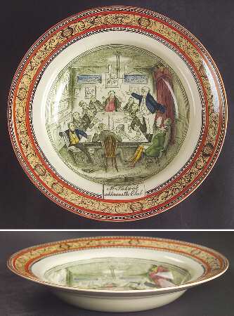 Dickens Orange (Old Back Stamp) Rim Soup Bowl