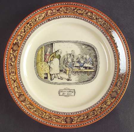 Dickens Orange (Old Back Stamp) Salad Plate