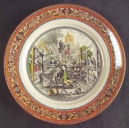 Dickens Orange (Old Back Stamp) Salad Plate