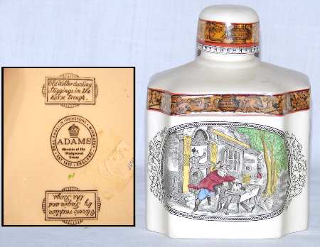 Dickens Orange (Old Back Stamp) Tea Caddy & Lid