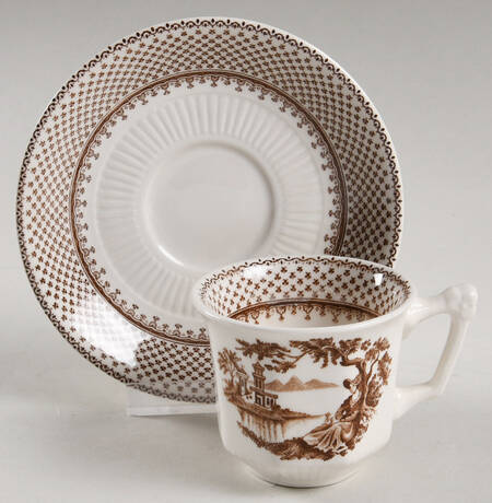 Dubarry Flat Demitasse Cup & Saucer Set by Adams China