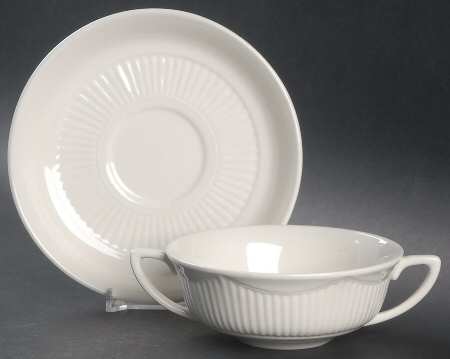 Empress Flat Cream Soup Bowl & Saucer Set
