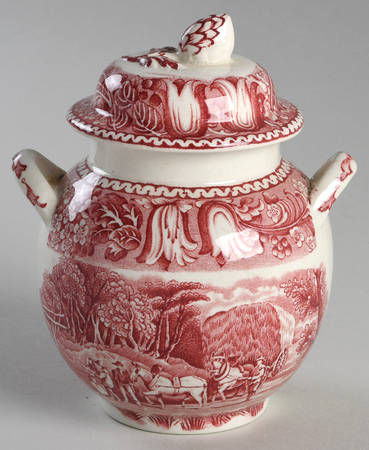 English Countryside Pink Sugar Bowl & Lid