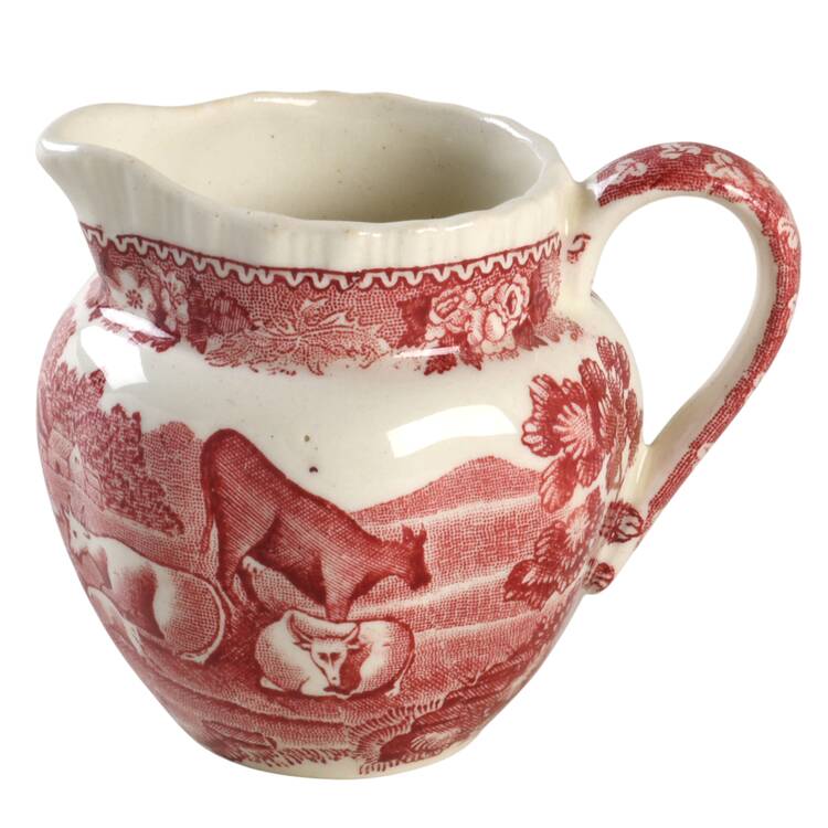 English Scenic Pink (Older-Cream) Mini Creamer by Adams China