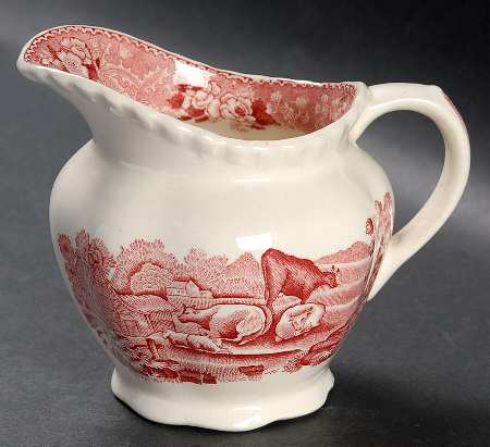 English Scenic Pink (Older-Cream) Creamer