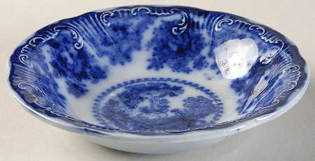 Fairy Villas (Flow Blue, Center Scene) Coupe Cereal Bowl