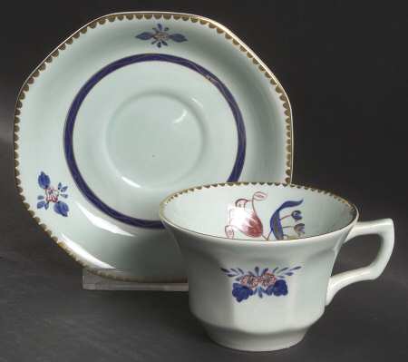 Georgian Flat Cup & Saucer Set