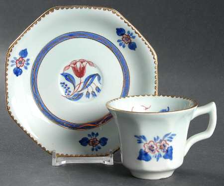 Georgian Flat Demitasse Cup & Saucer Set