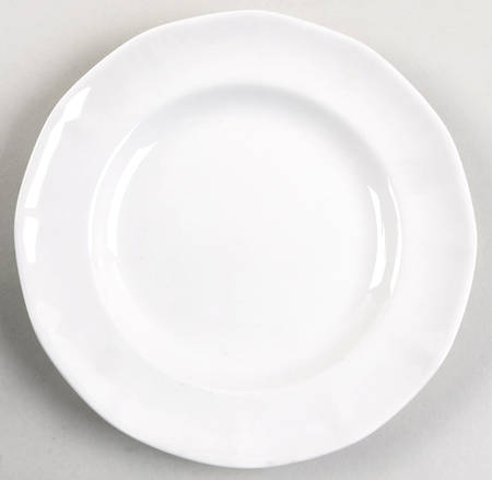 Hexagon White Salad Plate