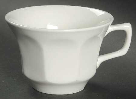 Hexagon White Flat Cup