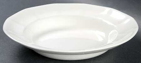 Hexagon White Rim Soup Bowl