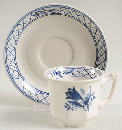 Hollandia Blue Flat Demitasse Cup & Saucer Set