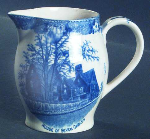House of Seven Gables Blue Creamer