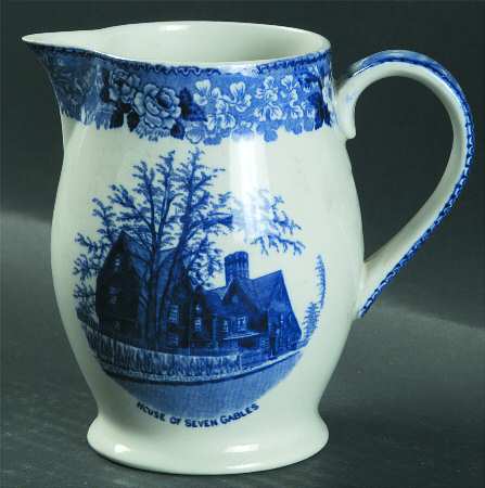 House of Seven Gables Blue 16 Oz Pitcher