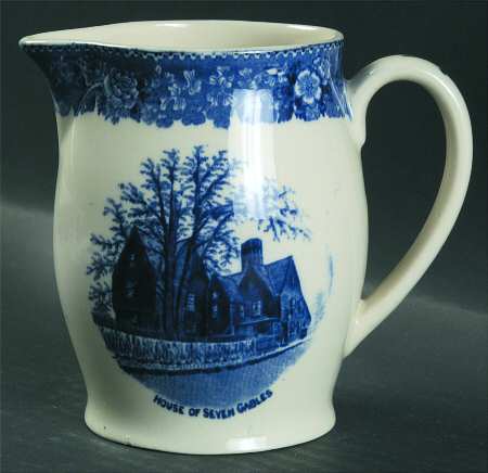 House of Seven Gables Blue 16 Oz Pitcher