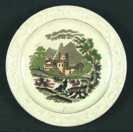 Italian Scenery Multicolor (Gold Trim) Bread & Butter Plate
