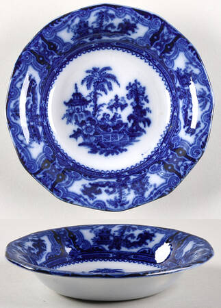 Kyber (Flow Blue, No Trim) Fruit/Dessert (Sauce) Bowl