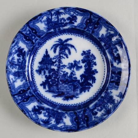 Kyber (Flow Blue, No Trim) Dessert/Pie Plate