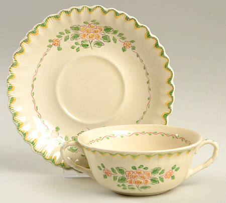 Lancaster (Titianware) Flat Cream Soup Bowl & Saucer Set