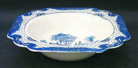 Landscape (Blue & White) Square Vegetable No Lid