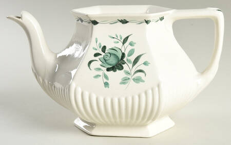 Lincoln (Green Vine on Rim) Teapot No Lid