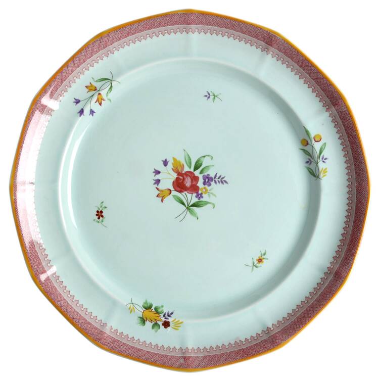 Lowestoft (Newer Backstamp) 12" Chop Plate (Round Platter)
