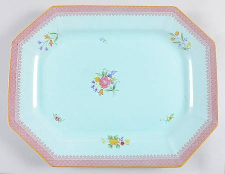 Lowestoft (Newer Backstamp) 14" Oval Serving Platter