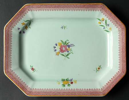 Lowestoft (Newer Backstamp) 12" Oval Serving Platter