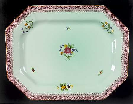Lowestoft (Newer Backstamp) 14" Oval Serving Platter
