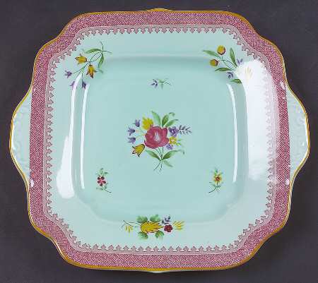Lowestoft (Newer Backstamp) Square Handled Cake Plate