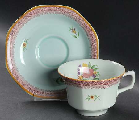 Lowestoft (Newer Backstamp) Oversized Cup & Saucer Set