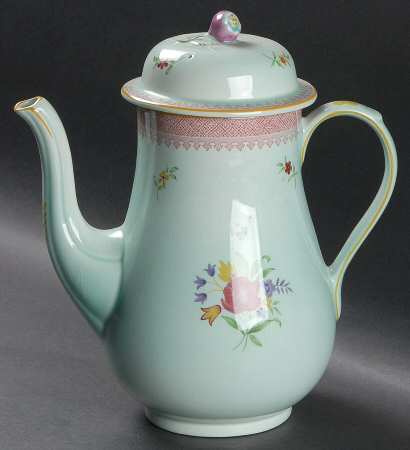 Lowestoft (Newer Backstamp) Coffee Pot & Lid