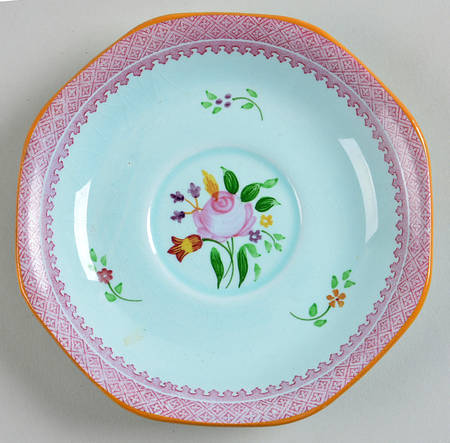 Lowestoft (Older Backstamp) Saucer for Oversized Cup