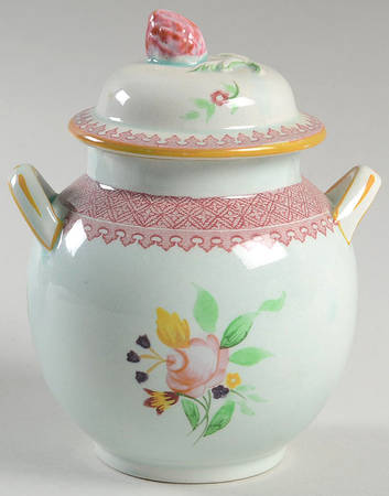 Lowestoft (Older Backstamp) Sugar Bowl & Lid