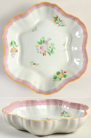 Lowestoft (Older Backstamp) 9" Melon Bowl