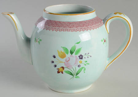 Lowestoft (Older Backstamp) Teapot No Lid