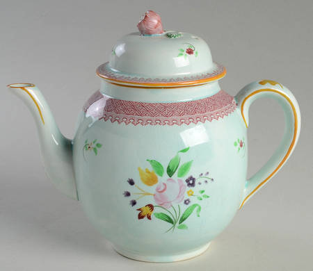 Lowestoft (Older Backstamp) Teapot & Lid