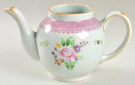 Lowestoft (Older Backstamp) Individual Teapot No Lid