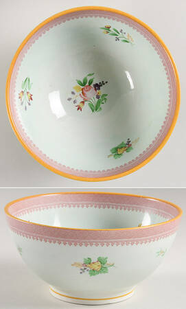 Lowestoft (Older Backstamp) 7" Round Vegetable Bowl