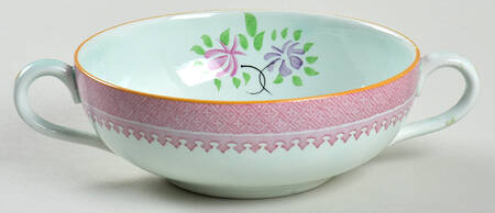 Lowestoft (Older Backstamp) Flat Cream Soup Bowl