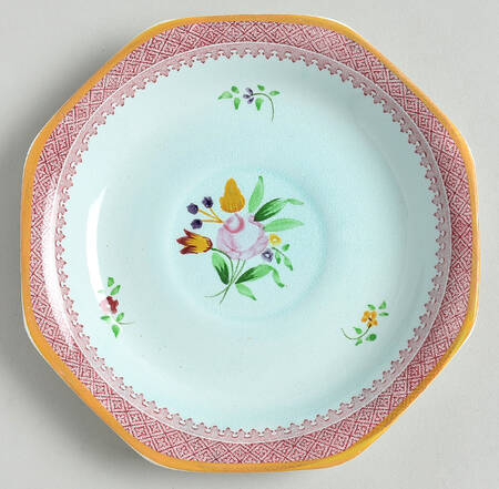 Lowestoft (Older Backstamp) Saucer for Oversized Cup