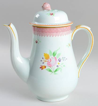 Lowestoft (Older Backstamp) Coffee Pot & Lid