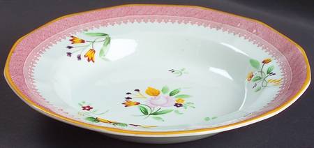 Lowestoft (Older Backstamp) Rim Soup Bowl