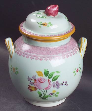 Lowestoft (Older Backstamp) Sugar Bowl & Lid