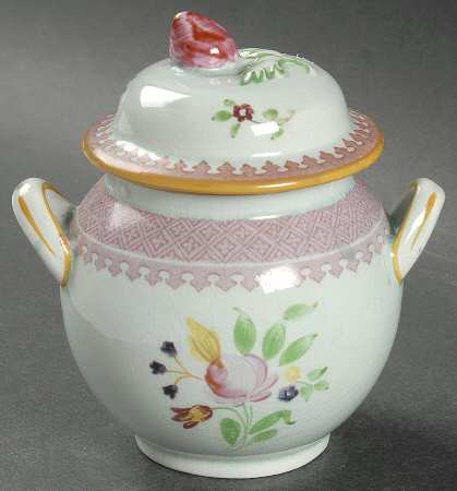Lowestoft (Older Backstamp) Sugar Bowl & Lid