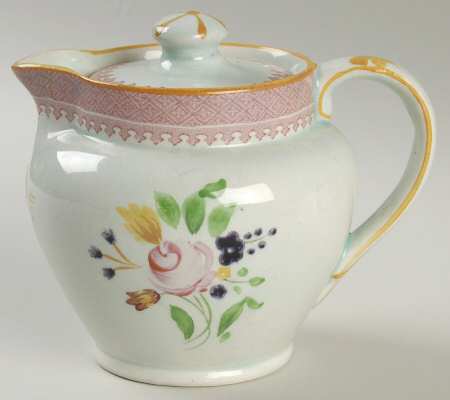 Lowestoft (Older Backstamp) Creamer & Lid