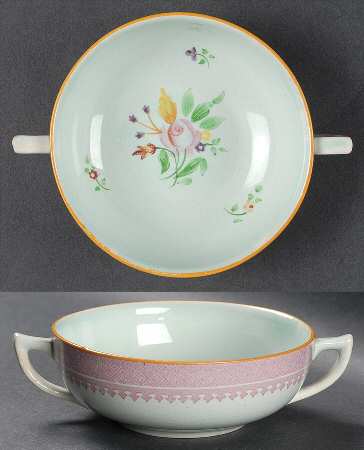 Lowestoft (Older Backstamp) Flat Cream Soup Bowl