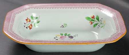 Lowestoft (Older Backstamp) 9" Oval Vegetable Bowl