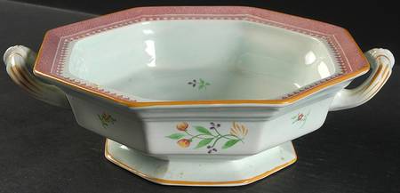 Lowestoft (Older Backstamp) Octagonal Vegetable No Lid