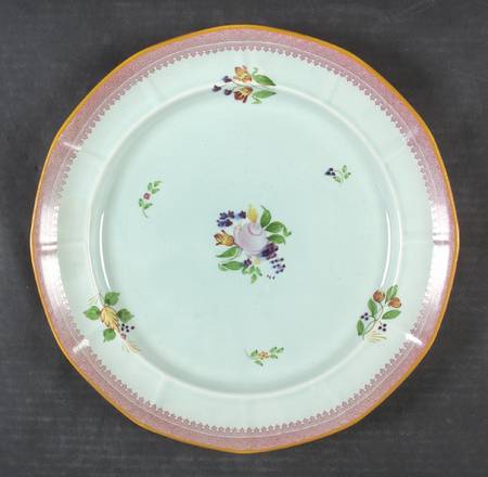 Lowestoft (Older Backstamp) 12" Chop Plate (Round Platter)